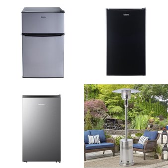 Pallet – 6 Pcs – Bar Refrigerators & Water Coolers, Refrigerators, Heaters – Customer Returns – HISENSE, Galanz, Mainstays