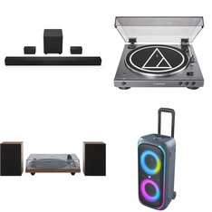 Pallet - 23 Pcs - Speakers, CD Players, Turntables, Portable Speakers, Accessories - Customer Returns - onn., VIZIO, Audio-Technica, ION Audio