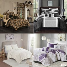 Pallet - 17 Pcs - Comforters and Duvets - Mixed Conditions - Private Label Home Goods, Chic Home, QUEEN STREET, Home Essence