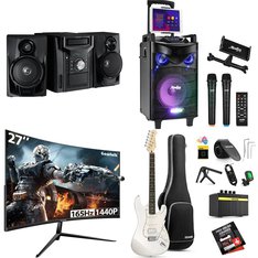 Pallet - 18 Pcs - Monitors, Powered, Portable Speakers, Office - Customer Returns - CRUA, Moukey, Donner, Fiodio