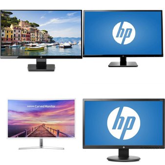 44 Pcs – Computer Monitors – Customer Returns – HP, Samsung, DELL, SCEPTRE