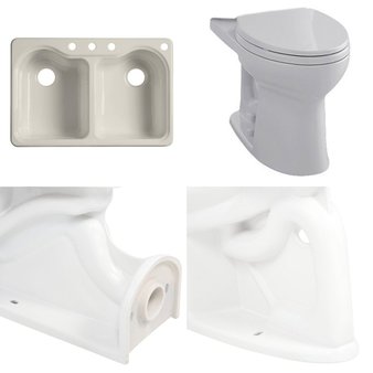 Pallet – 19 Pcs – Hardware, Kitchen & Bath Fixtures – Damaged / Missing Parts / Tested NOT WORKING – Kohler, Toto, Saniflo, Schlage