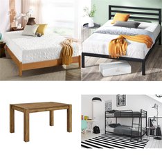 Pallet - 17 Pcs - Bedroom, Dining Room & Kitchen, Mattresses, TV Stands, Wall Mounts & Entertainment Centers - Overstock - Zinus, Better Homes and Gardens