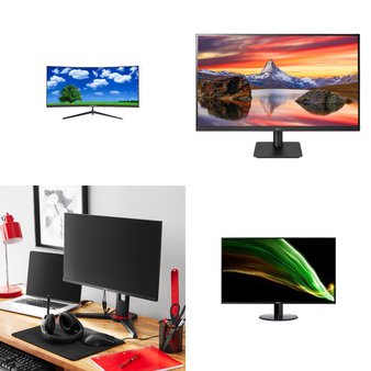 CLEARANCE! Pallet – 18 Pcs – Monitors – Customer Returns – Onn, ACER, LG, SCEPTRE