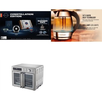 Pallet – 3 Pcs – Toasters & Ovens, Microsoft, Kettles & Ice Tea Makers – Customer Returns – Farberware, Bethesda, Chefman