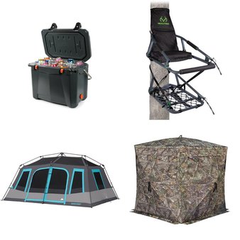 Pallet – 12 Pcs – Camping & Hiking, Hunting, Power Tools – Customer Returns – Ozark Trail, Coleman, Igloo, Realtree