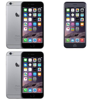 5 Pcs – Apple iPhone 6 – Refurbished (GRADE B – Unlocked) – Models: 3A021LL/A, MG632LL/A, NG4F2J/A