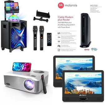 Pallet – 67 Pcs – Projector, Monitors, Speakers, Accessories – Customer Returns – Roconia, CRUA, DR.J Professional, PrettyCare