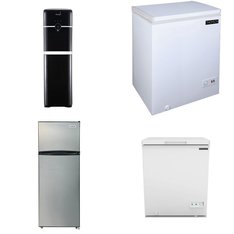 Pallet - 4 Pcs - Freezers, Bar Refrigerators & Water Coolers, Refrigerators - Customer Returns - Frigidaire, Primo Water, Thomson