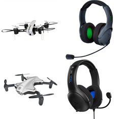 Pallet - 91 Pcs - Drones & Quadcopters Vehicles, Audio Headsets, Speakers, Microsoft - Damaged / Missing Parts / Tested NOT WORKING - Protocol, PDP, Samsung, Plantronics