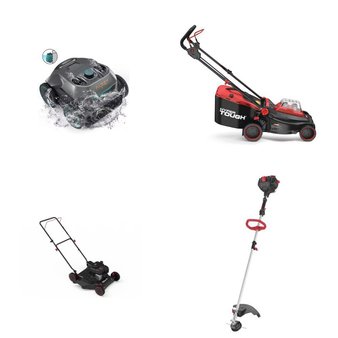 Pallet – 7 Pcs – Mowers, Trimmers & Edgers, Vacuums – Customer Returns – Hyper Tough, AIPER