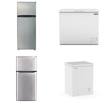 Pallet – 6 Pcs – Refrigerators, Ice Makers, Freezers, Humidifiers / De-Humidifiers – Customer Returns – Frigidaire, HISENSE, HoMedics