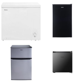 Pallet – 6 Pcs – Freezers, Bar Refrigerators & Water Coolers, Refrigerators – Customer Returns – Galanz, HISENSE