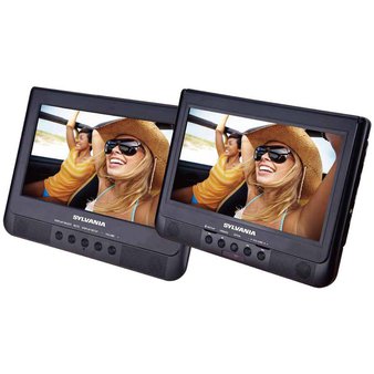 20 Pcs – Sylvania SDVD1010 Premium 10.1″ Dual-Screen Portable DVD/Media Player – Tested Not Working