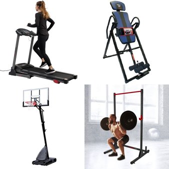 Pallet – 4 Pcs – Exercise & Fitness, Outdoor Sports – Customer Returns – CAP, Sunny Health & Fitness, Body Vision, Spalding