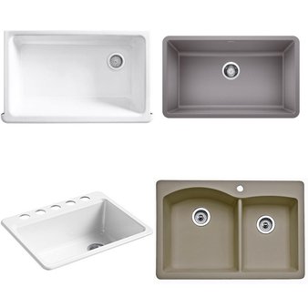 Pallet – 10 Pcs – Hardware, Kitchen & Bath Fixtures – Customer Returns – Kohler, Blanco, ELKAY