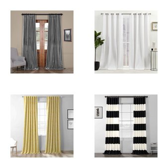 CLEARANCE! Pallet – 313 Pcs – Curtains & Window Coverings, Patio & Outdoor Lighting / Decor – Mixed Conditions – Sun Zero, Eclipse, Fieldcrest, Pairs to Go