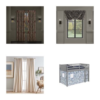 Pallet – 247 Pcs – Curtains & Window Coverings, Rugs & Mats, Sheets, Pillowcases & Bed Skirts, Bath – Mixed Conditions – Unmanifested Home, Window, and Rugs, Fieldcrest, Sun Zero, Madison Park