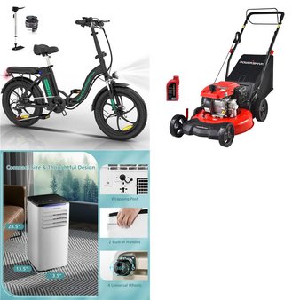 Pallet – 5 Pcs – Mowers, Air Conditioners, Cycling & Bicycles – Customer Returns – PowerSmart, Costway, Colorway