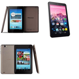 13 Pieces of Hisense M470BSA Sero 7 Pro (7″ Android 8 GB) Tablet, Hisense E2281 Sero 8 Wi-Fi 8″ Touchscreen Tablet PC Android 4.4.2, Hisense Sero 7 E270BSA Dual-Core 1.6GHz 1GB RAM 4GB 7” Touch Android Tablet Tablets & eReaders GRADE C Refurbished