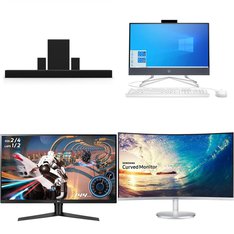 Pallet - 32 Pcs - Monitors, Drones & Quadcopters Vehicles, Speakers - Damaged / Missing Parts / Tested NOT WORKING - Samsung, Protocol, Onn, LG