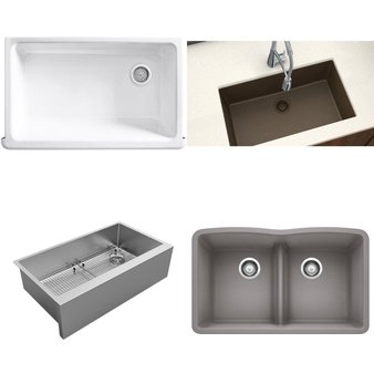 Pallet – 11 Pcs – Kitchen & Bath Fixtures, Hardware – Customer Returns – ELKAY, Kohler, Blanco, ProFlo