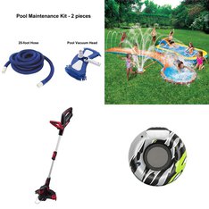 CLEARANCE! 1 Pallet - 44 Pcs - Pools & Water Fun, Outdoor Play, Accessories, Trimmers & Edgers - Customer Returns - Mainstays, Hyper Tough, EastPoint Sports, Banzai