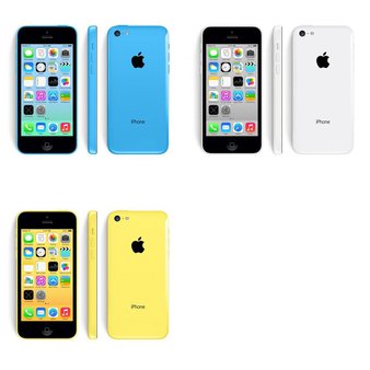 5 Pcs – Apple iPhone 5C – Refurbished (GRADE A – Unlocked) – Models: ME597LL/A, MF155LL/A, MF154LL/A