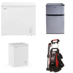 Pallet - 4 Pcs - Freezers, Bar Refrigerators & Water Coolers, Pressure Washers - Customer Returns - HISENSE, Galanz, Hyper Tough