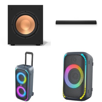 Pallet – 22 Pcs – Portable Speakers, Speakers, Accessories – Customer Returns – onn., Sony, Klipsch, Ion