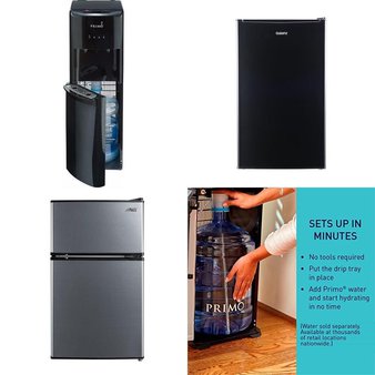Pallet – 8 Pcs – Bar Refrigerators & Water Coolers, Refrigerators – Customer Returns – Primo Water, Primo, Galanz, Arctic King