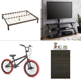 Pallet – 17 Pcs – Bedroom, Cycling & Bicycles, Patio, TV Stands, Wall Mounts & Entertainment Centers – Overstock – Mainstays, Kent Bicycles