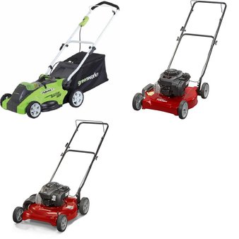 Pallet – 8 Pcs – Lawn Mowers – Customer Returns – Hyper Tough, GreenWorks, Murray