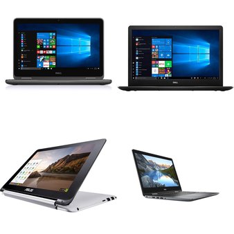 15 Pcs – Laptop Computers – Refurbished (GRADE A – No Power Adapter) – DELL, Asus, LENOVO, ACER