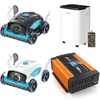 Pallet – 25 Pcs – Unsorted, Vacuums, Pools & Water Fun, Humidifiers / De-Humidifiers – Customer Returns – Wybot, HUMSURE, AIPER, ampeak