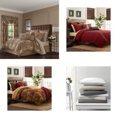 6 Pallets - 643 Pcs - Curtains & Window Coverings, Bedding Sets, Sheets, Pillowcases & Bed Skirts, Blankets, Throws & Quilts - Mixed Conditions - Eclipse, Madison Park, Fieldcrest, Casual Comfort