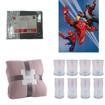 1 Pallets – 59 Pcs – New Blankets, Throws & Quilts, Kitchen & Dining – New and New Damaged Box – Walmart