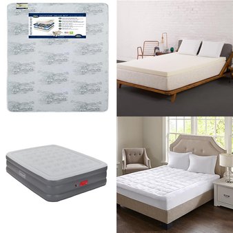 Clearance! 6 Pcs – Mattresses – New Damaged Box, New, Like New, Used, Open Box Like New – Retail Ready – Greaton, Sealy, Authentic Comfort, Coleman