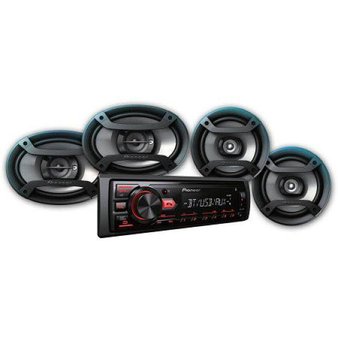 CLEARANCE! 19 Pcs – Pioneer MXT-2969BT Car Stereo Receiver Bundle with Two 6.5″ Speakers,Two 6″ x 9″ – Refurbished (GRADE B, GRADE C)