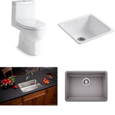 Pallet – 19 Pcs – Kitchen & Bath Fixtures, Hardware – Customer Returns – Kohler, Lincoln, Toto, ProFlo