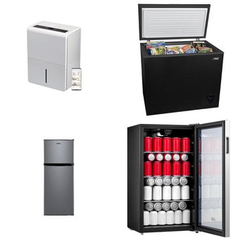 Pallet – 5 Pcs – Refrigerators, Humidifiers / De-Humidifiers, Bar Refrigerators & Water Coolers, Freezers – Customer Returns – Arctic King, TCL, Primo, Galanz