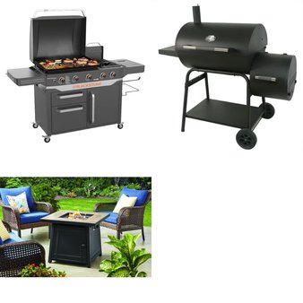 Pallet – 3 Pcs – Grills & Outdoor Cooking, Patio – Customer Returns – Expert Grill, North Atlantic Imports, Mainstays