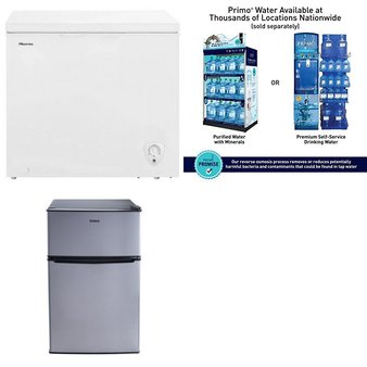 Pallet – 5 Pcs – Bar Refrigerators & Water Coolers, Freezers – Customer Returns – Primo International, HISENSE, Galanz