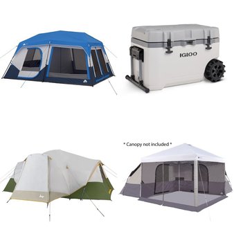 CLEARANCE! Pallet – 8 Pcs – Camping & Hiking – Customer Returns – Coleman, Ozark Trail, Slumberjack, Igloo