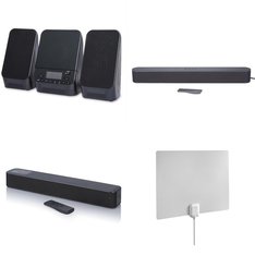 Pallet - 92 Pcs - Accessories, Speakers, Shelf Stereo System - Customer Returns - onn., Onn, One For All, General Electric