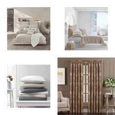 CLEARANCE! 3 Pallets - 296 Pcs - Curtains & Window Coverings, Bedding Sets, Sheets, Pillowcases & Bed Skirts, Blankets, Throws & Quilts - Mixed Conditions - Madison Park, Regal Home Collections, Inc., Martha Stewart, Unmanifested Home, Window, and Rugs