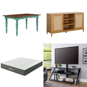 Pallet – 8 Pcs – Patio & Outdoor Lighting / Decor, TV Stands, Wall Mounts & Entertainment Centers, Mattresses, Dining Room & Kitchen – Overstock – Best Choice Products, Better Homes & Gardens