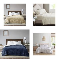 Pallet - 48 Pcs - Bedding Sets, Blankets, Throws & Quilts, Sheets, Pillowcases & Bed Skirts, Kitchen & Dining - Mixed Conditions - Madison Park, MODERN HEIRLOOM, Asstd National Brand, MEGACHEF