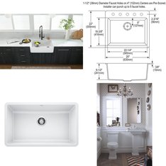 Pallet - 11 Pcs - Kitchen & Bath Fixtures, Hardware - Customer Returns - Kohler, ProFlo, ELKAY, DAYTON (BRAND OF ELKAY)