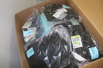 1 Parcel Box – 34 Pcs – Like New and New Apparel – Suits & Sportcoats, T-Shirts, Polos, Sweaters – JC Penney